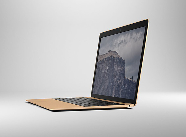 14×9金色土豪金macbook笔记本电脑屏幕样机展示模型mockups