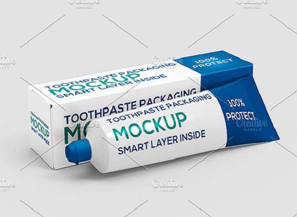 牙膏包装设计展示模型Mockups包装设计展示PSD下载
