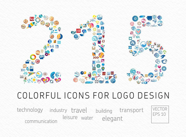 215个多功能的矢量标志logo标签图标icon设计大集合