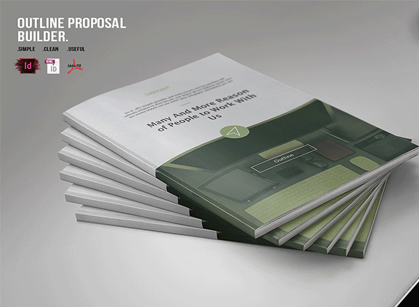 高品质的多功能商务商业画册手册楼书杂志设计模板