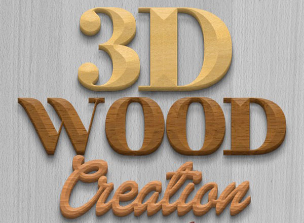 3D立体木头纹理效果的photoshop图层样式