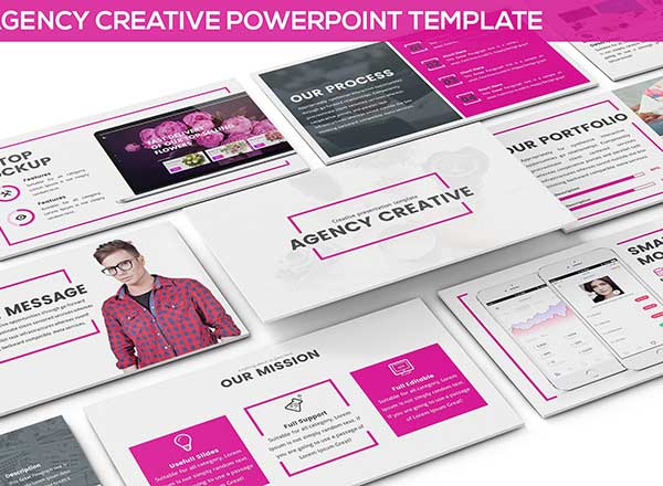 Agency Creative Powerpoint–创意的公司介绍类PPT模板下载[pptx]