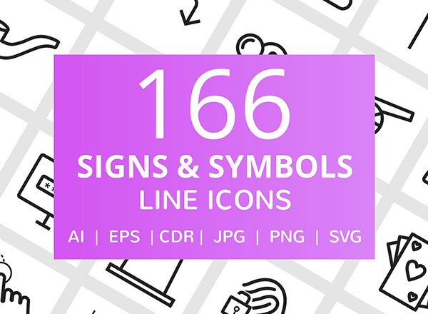 166个logo标志和符号矢量icon图标大集合