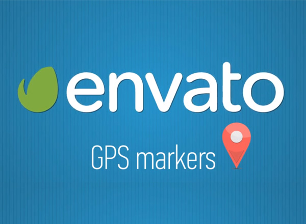 GPS标记地图AE视频模板