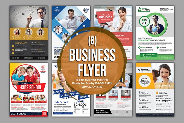 企业宣传海报模板 (8) Corporate Flyer Bundle