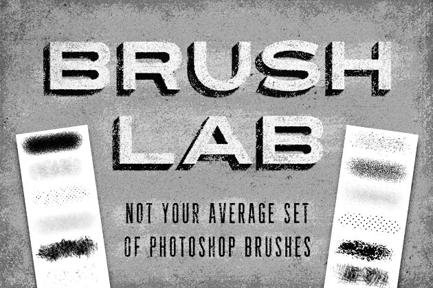 各种纹理效果的PS笔刷 Brush Lab – Photoshop Brushes
