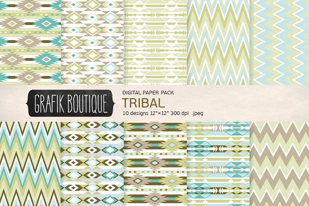 部落图案背景纹理 Tribal pattern olive