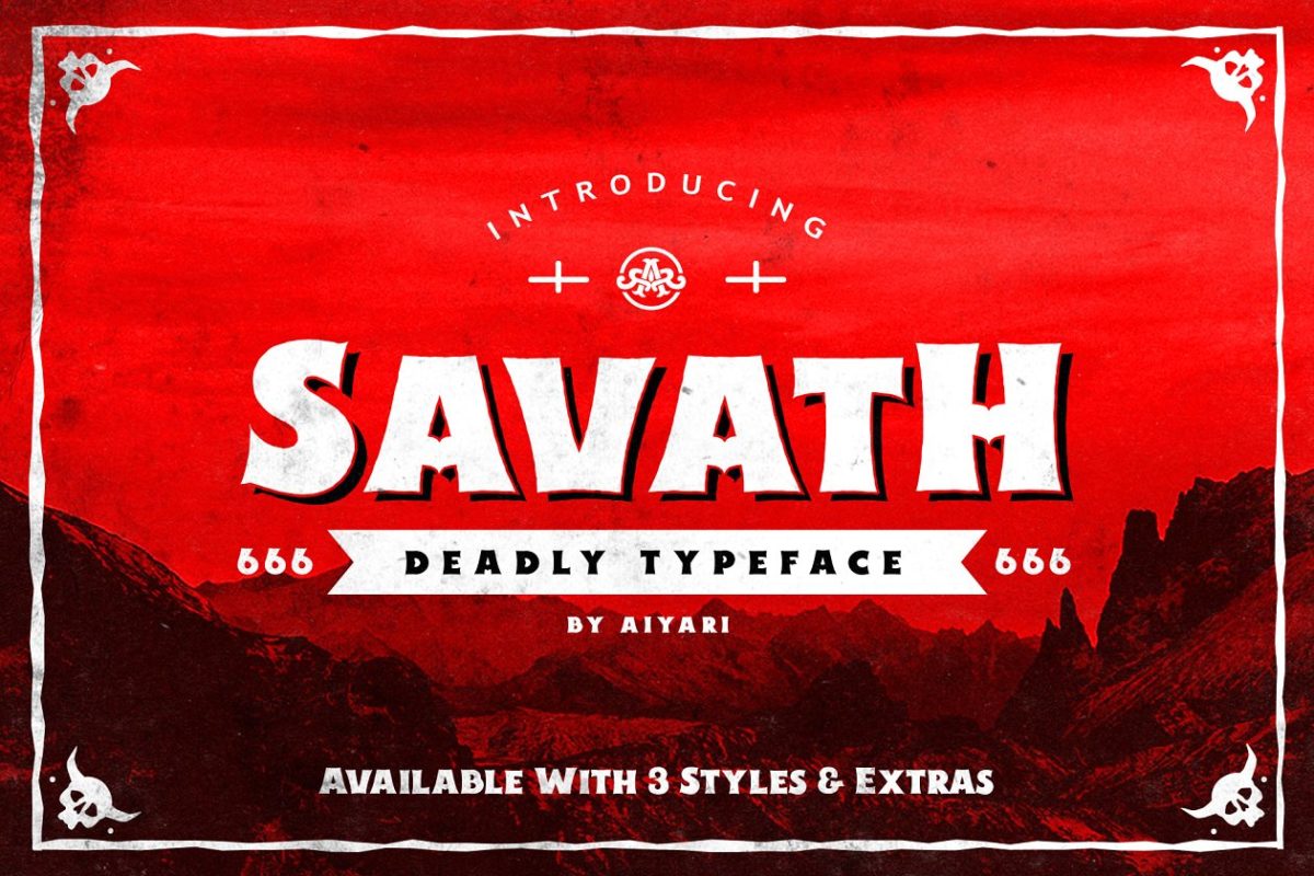 粗犷的字体 Savath The Deadly Typeface