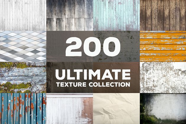 200个质感强烈的背景纹理素材 Ultimate Textures Package