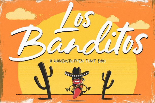 沙漠风格字体 Los Banditos – Font Duo