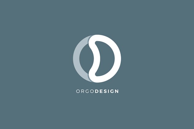 O F字母LOGO模板 Orgo Design O D Letter Logo Template