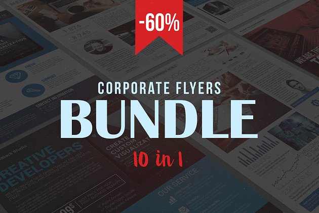 企业海报模板十合一 Corporate Flyers Bundle (10 in 1)