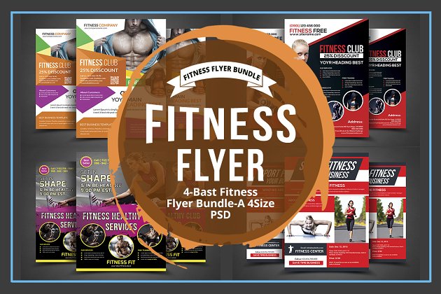 健身海报模版 Fitness / Gym Flyer Bundle Template