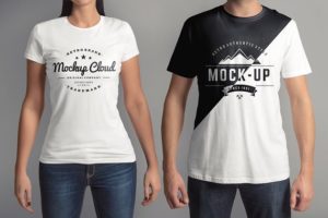 男女T恤设计展示样机 T-Shirt Mock-Up Set