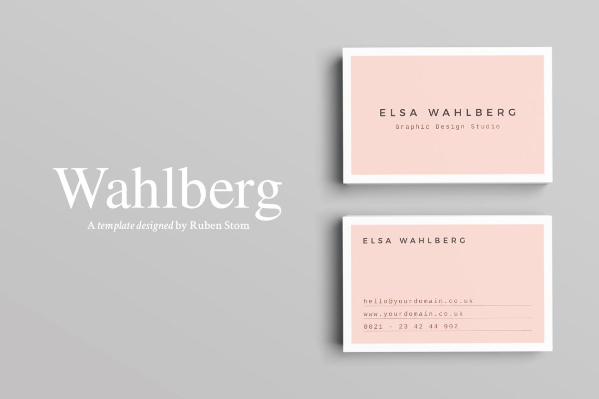 商业名片模板 Wahlberg Business Card Template