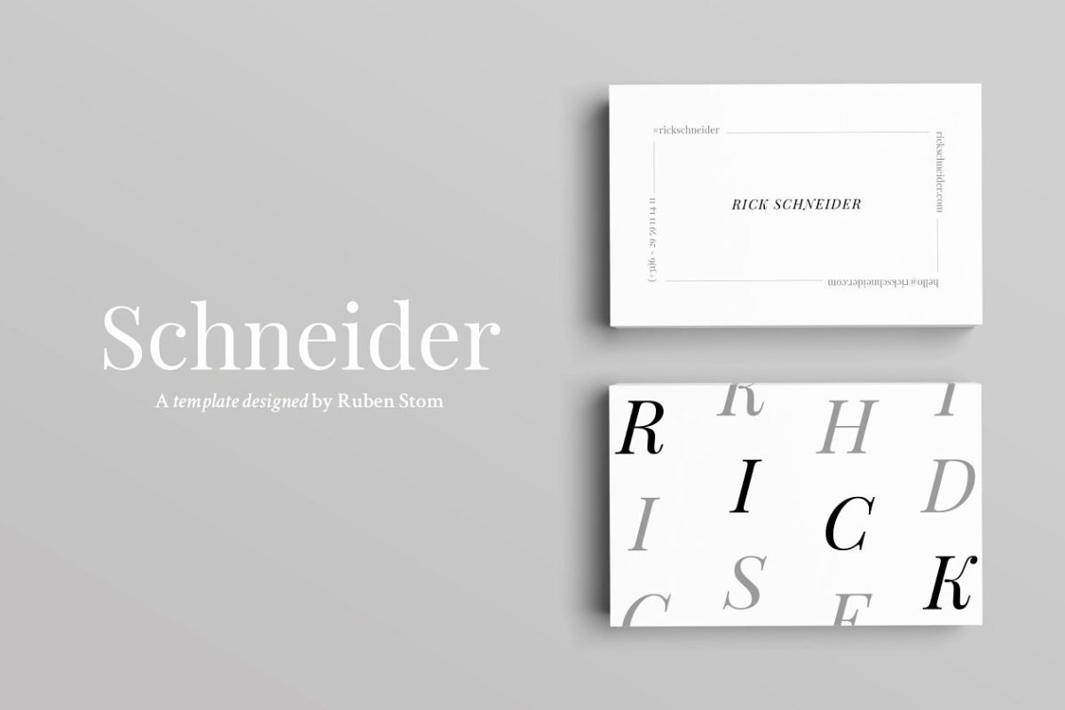 商业卡片模板 Schneider Business Card Template
