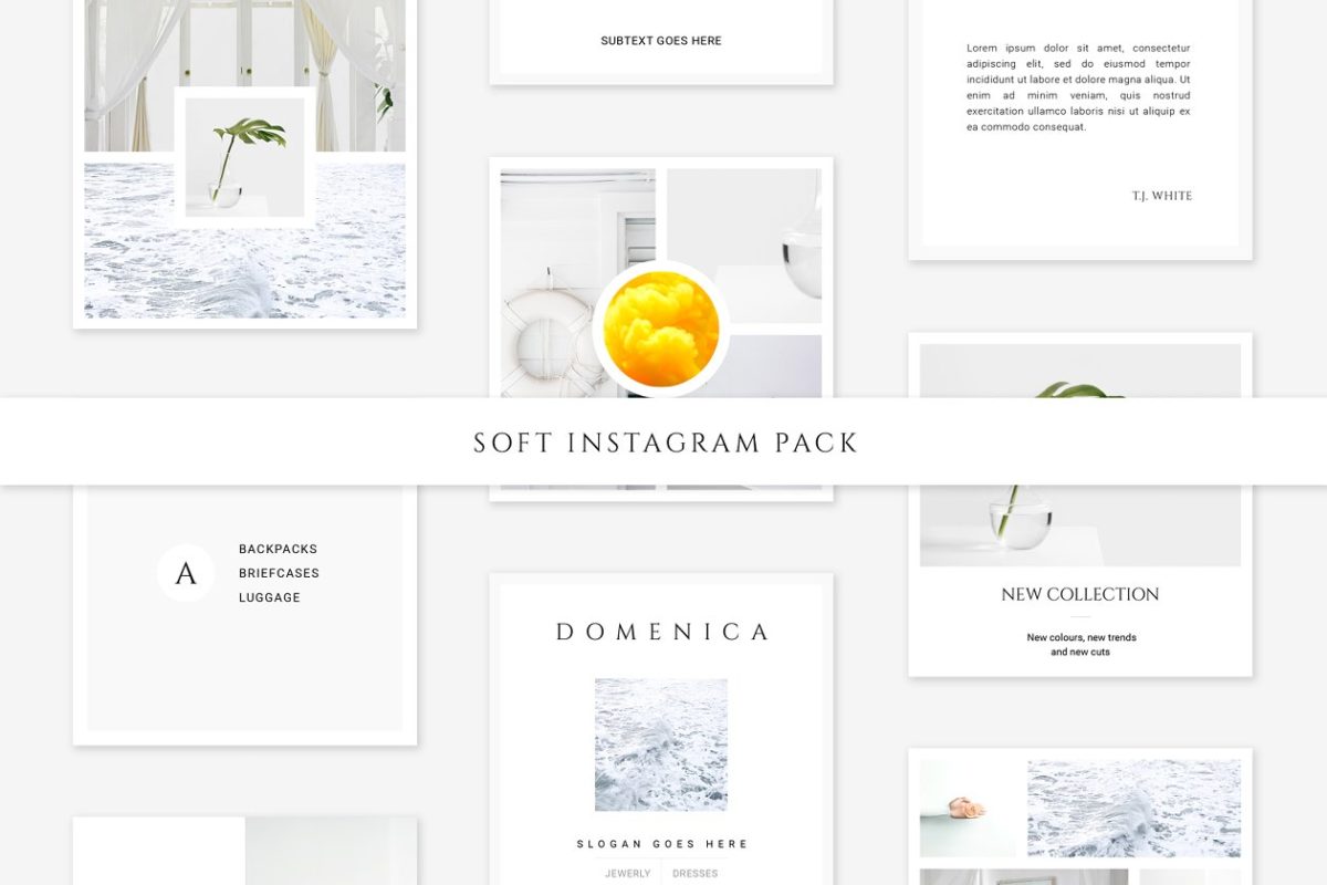 时尚图片模板 Soft Instagram Pack