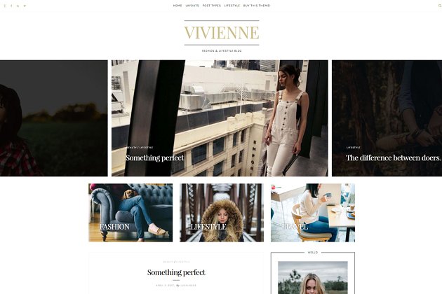 经典博客皮肤网站模板 Classic WordPress Theme – Vivienne