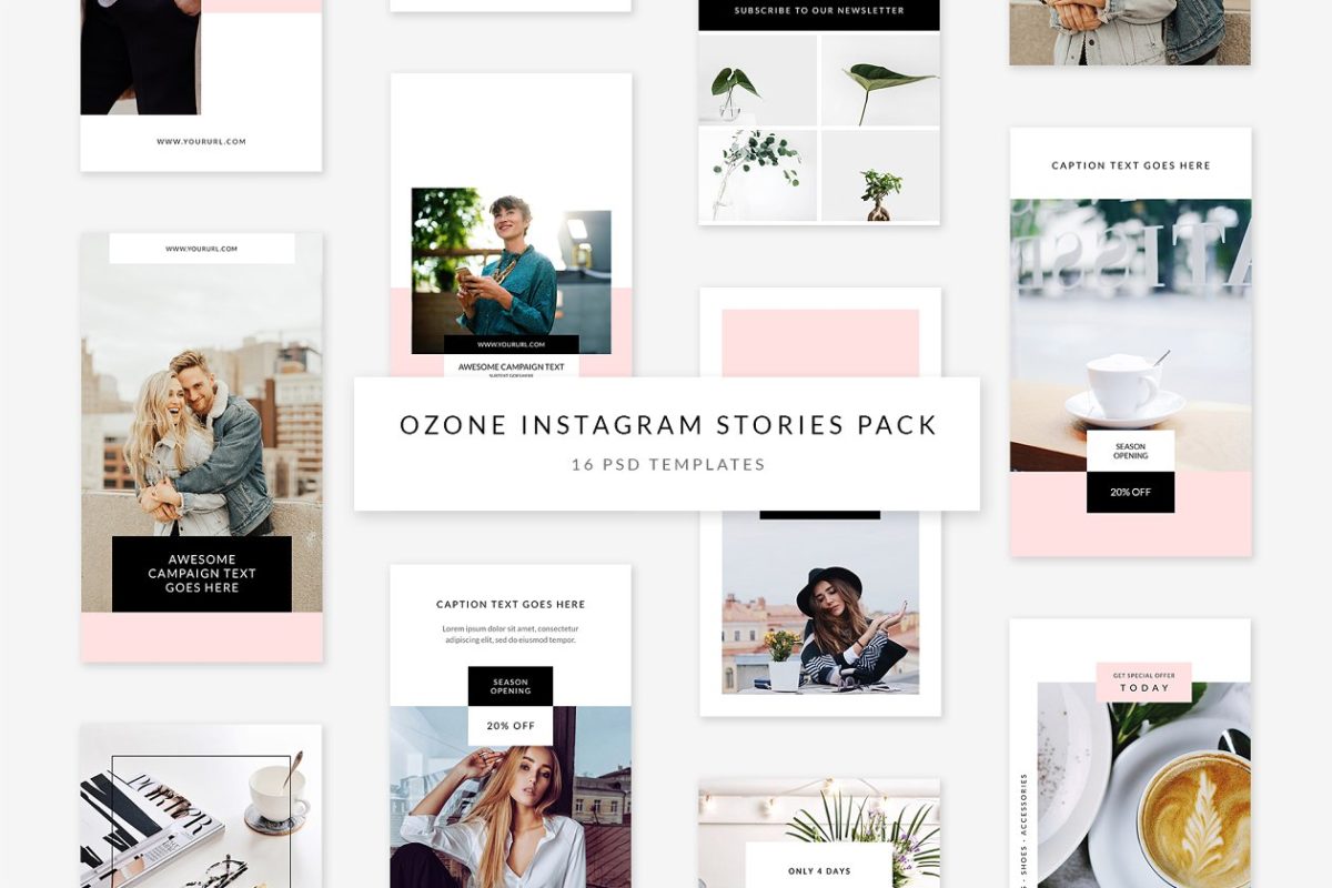 社交图片模板 Ozone Instagram Stories Pack