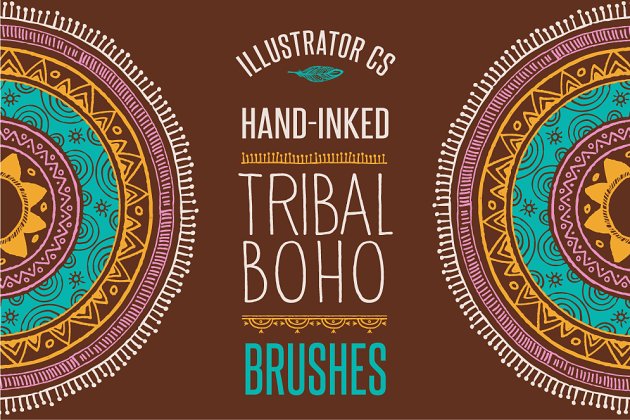 波西米亚部落背景纹理素材 50 Boho – Tribal – Gypsy Ai Brushes