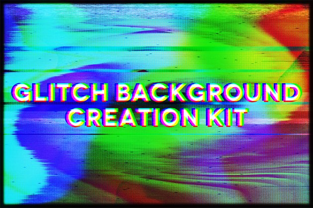 故障效果创意灵感背景素材 Glitch Background Creation Kit
