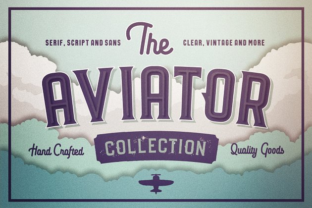 飞行员字体集 The Aviator Font Collection