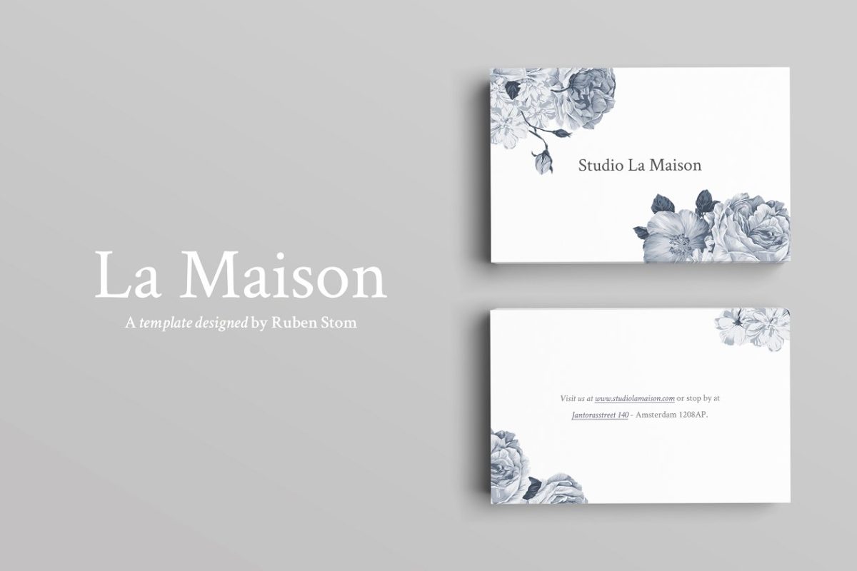 高雅的商业名片模板 La Maison Business Card Template