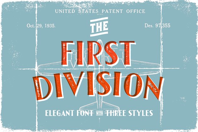 复古的字体 The First Division