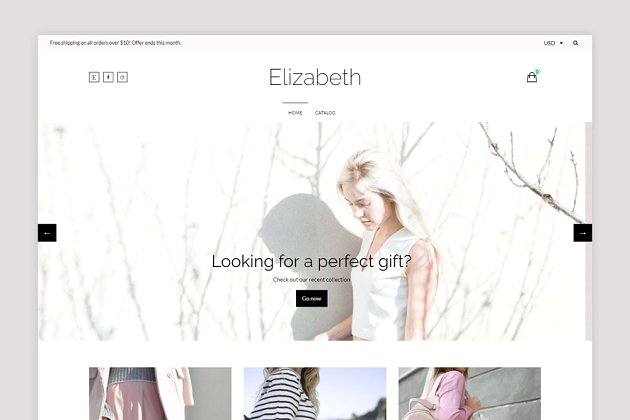 极简主义购物主题 Clean Shopify Theme – Elizabeth