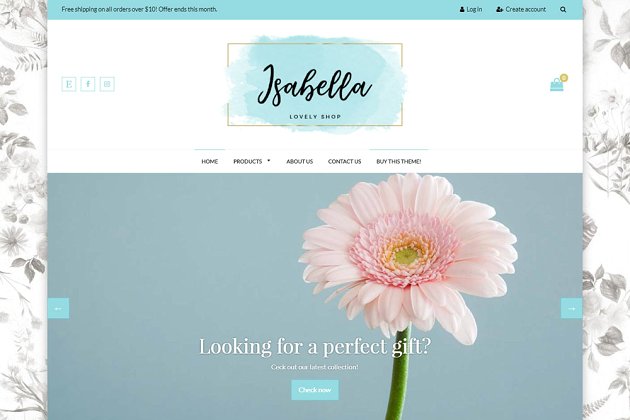 女性购物主题博客皮肤网站模板 Shopify Theme for Females – Isabella