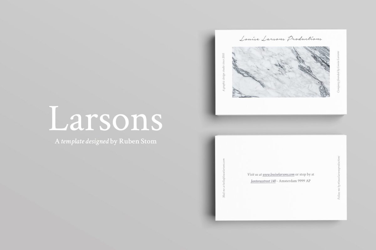商务卡片模板 Larsons Business Card Template