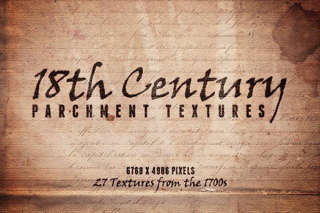 18世纪羊皮纸背景纹理素材 18th Century Parchment Textures 1