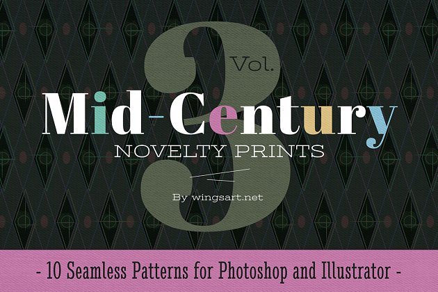1950年代的背景纹理素材 1950s and Mid-Century Patterns