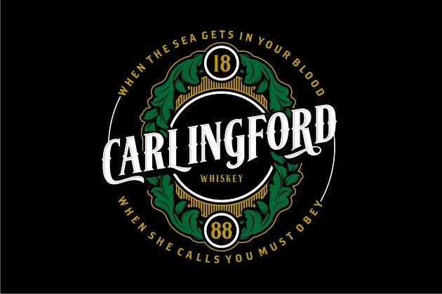 怀旧个性的字体 Carlingford
