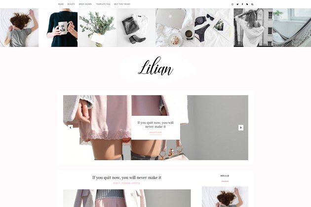 博客网站皮肤模板 Blogger Template – Lilian