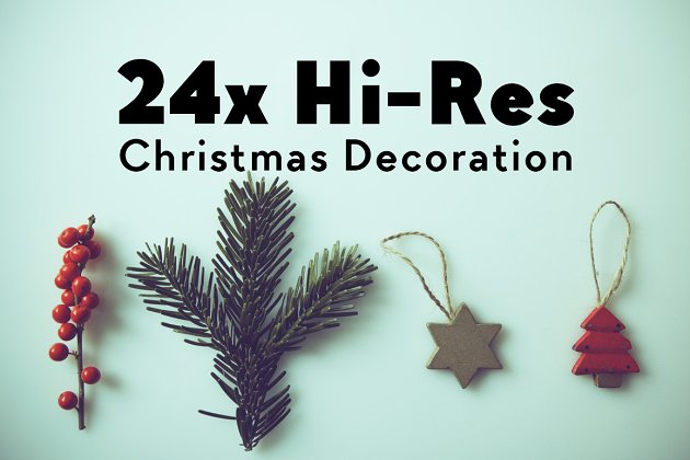 圣诞节实物元素 24x Hi-Res Christmas Images