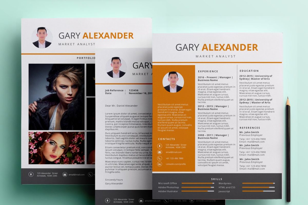 PPT式的简历模板 PowerPoint resume pack template