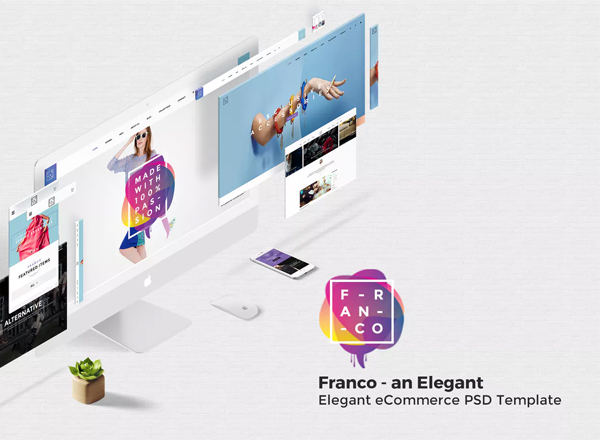模板 | 佛朗哥完美像素设计优雅电子商务PSD文件