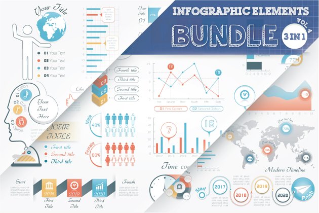 信息图表元素 Infographic Elements Bundle