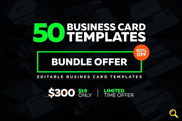 50个有创意的商业名片套装 50 Creative Business Card Bundle