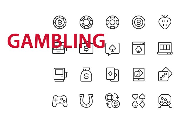 20个游戏机ui图标 20 Gambling UI icons