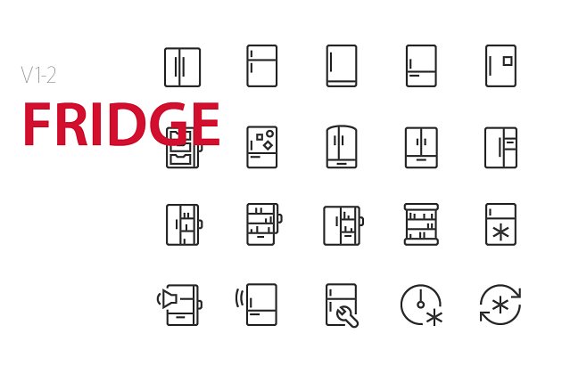 40冰箱UI图标 40  Fridge UI icons