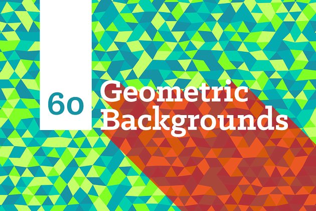 60个三角形背景纹理 60 Triangle Backgrounds