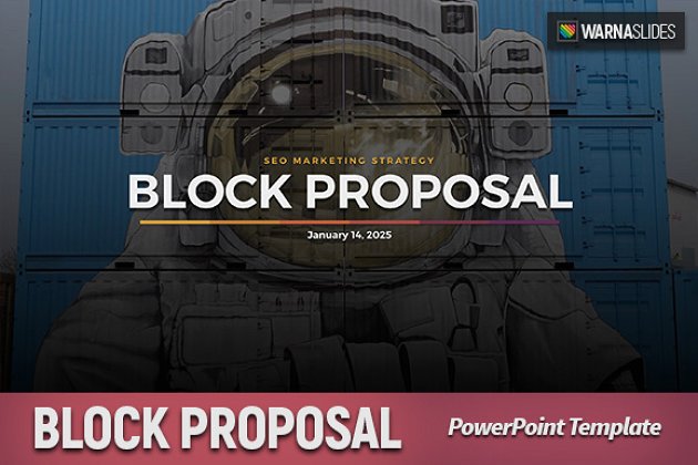 摄影主题的PPT模板 Block Proposal PowerPoint Template