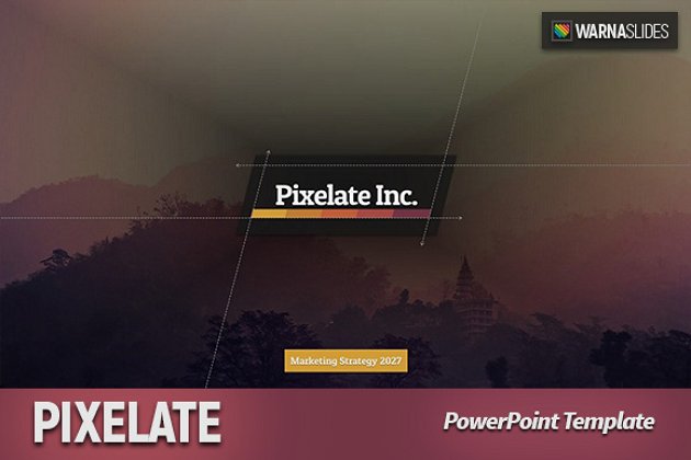 创意PPT图形模板 Pixelate PowerPoint Template