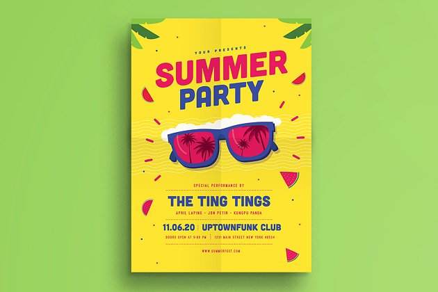 夏季海报设计模板 Summer Event Flyer