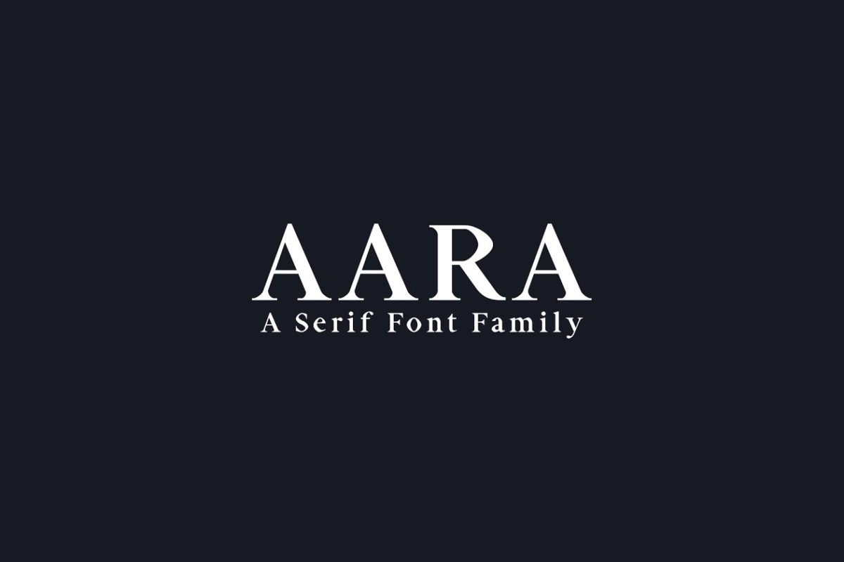 经典漂亮的衬线字体 Aara Serif 9 Font Family Pack