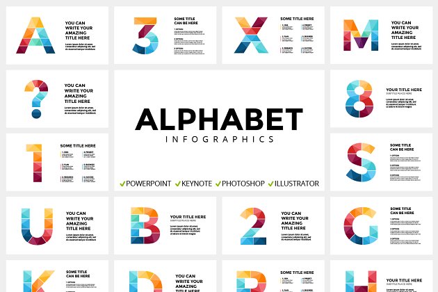 字母信息图表 ALPHABET – Infographic Slides