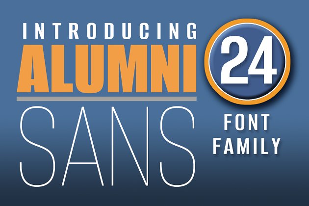 经典手写字体 Alumni Sans  – 24 Fonts