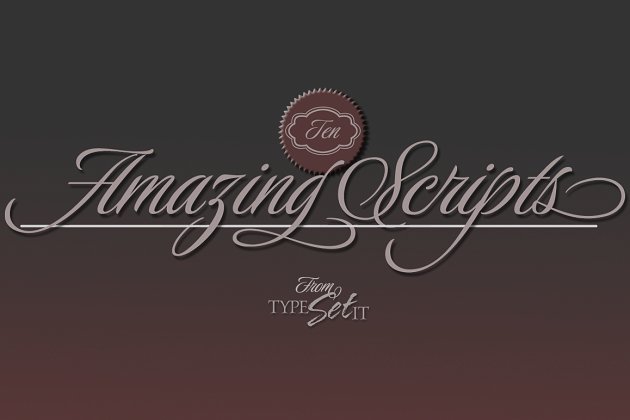 10套震撼的手写字体 10 Amazing Script Fonts